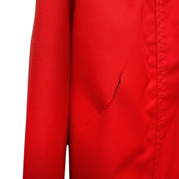 THE NORTH FACE Boys Jacket Large 14/16 Red Hooded Windbreaker Full Zip *TORN - Picture 3 of 16